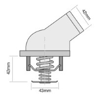 TRIDON Std Thermostat For Mercedes C280 W202 08/97-12/00 2.8L M112.920