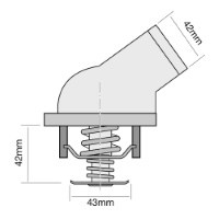 TRIDON Std Thermostat For Mercedes CLK55 AMG A209 06/03-09/05 5.4L M113.987