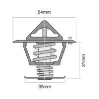 TRIDON Std Thermostat For Passat Inc. Diesel 02/74-12/81 1.5L,1.6L CK,FP,FS,ZB