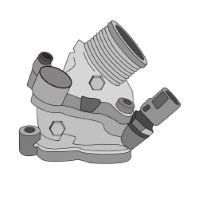 TRIDON Std Thermostat For Volvo S40  03/07-12/10 2.4L 