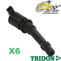 TRIDON IGNITION COIL x6 FOR Ford  Falcon - 6 Cyl BF 10/05-10/06, 6, 4.0L E-GAS 