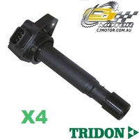 TRIDON IGNITION COIL x4 FOR Honda  Civic ES - EU 01/00-01/06, 4, 1.7L D17 