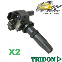 TRIDON IGNITION COIL x2 FOR Hyundai  Santa Fe 10/00-10/03, 4, 2.4L 