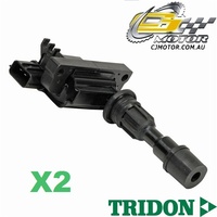TRIDON IGNITION COIL x2 FOR Mazda  323 BJ 09/98-01/04, 4, 1.6L ZMD 