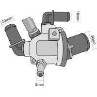 TRIDON Std Thermostat For Fiat Punto Turbo Diesel 07/06-12/10 1.3L JTDM