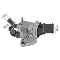 TRIDON Std Thermostat For Fiat Punto Turbo Diesel 06/06-01/09 1.9L 