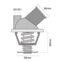 TRIDON Std Thermostat For Holden Camira JE - MPFI 04/87-08/89 2.0L 20JD