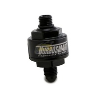 Inline Oil Filter 44 Micron -4AN ORB to -4AN Male BLACK
