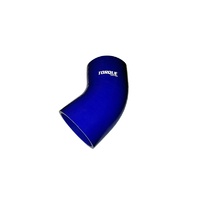 Torque Solution 45 Degree Silicone Elbow: 3.5" Blue Universal
