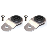 Torque Solution Radiator Mount Combo w/ Inserts (Silver) : Mitsubishi Evolution 7/8/9