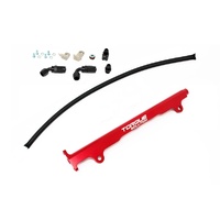 Torque Solution Billet Fuel Rail (Red) - Mitsubishi EVO X