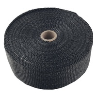 Torque Solution Fiberglass Exhaust Wrap (Black): Universal 2" x 25'