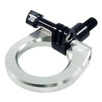 Torque Solution Billet Go Pro Mount Tow Hook Ring - Silver