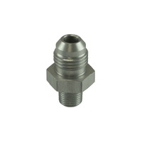 Fitting -6 AN Flare to 1/8 NPT Male Straight - Silver