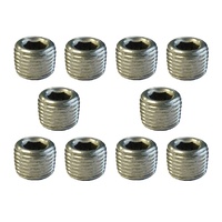 Torque Solution Stainless Steel 1/8" NPT Plug: Universal 10 Pack