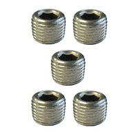 Torque Solution Stainless Steel 1/8" NPT Plug: Universal 5 Pack