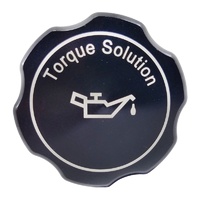 Torque Solution Billet Oil Cap Black - Subaru Engines