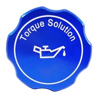 Torque Solution Billet Oil Cap Blue - Subaru Engines