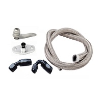 Torque Solution -10AN Turbo Oil Return Line Kit Suit Garrett/Borg Warner - Subaru WRX/STI/FXT/LGT