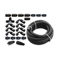 Torque Solution Fuel Rail Fitting kit with Lines suit Subaru EJ20/25