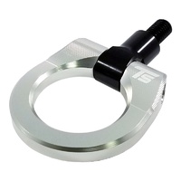 Torque Solution Billet Tow Hook Tug Ring - Silver