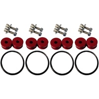 Torque Solution Billet Bumper Quick Release Kit Combo (Red) - Universal