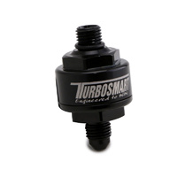 TURBOSMART Billet Turbo Oil Feed Filter 44um AN-4 to AN-4 ORB - Black