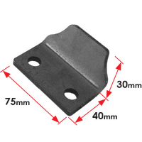 Chain block-Angled, 2 holes, 75 x 40 x 30mm