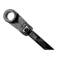 MVP Cable Ties With Mounting Head Black 100PK - 205mm