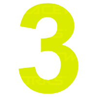 MVP CAMS Approved 15cm Day Glo Number 3
