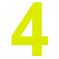 MVP CAMS Approved 15cm Day Glo Number 4