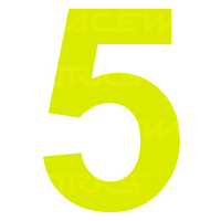 MVP CAMS Approved 15cm Day Glo Number 5