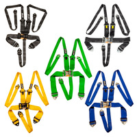 MVP 5 Point Latch & Link Harness w/HANS Compatible 2-3" Belts, Snap On Ends (SFI Approved)
