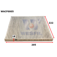 WESFIL CABIN FILTER - WACF0005