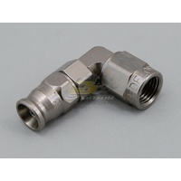 Oil Feed Fitting 90° -3AN Hose End