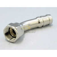 Oil Drain Fitting -10AN 45° 19mm Hose Barb Steel