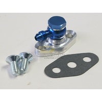 Oil Feed Fitting T3/T4 38mm Bolt Span -4AN Banjo