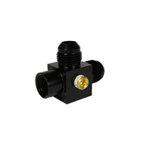 AEROMOTIVE 2x Male AN-08 x ORB-06 Port Tee with Gauge Port(15119)