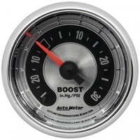 AUTOMETER GAUGE 2-1/16" BOOST/VACUUM,30 IN HG/30 PSI,AMERICAN MUSCLE # 1208