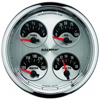 AUTOMETER GAUGE 5" QUAD GAUGE,100 PSI/100-250F/8-18V/0-90 ?,AMERICAN MUSCLE # 1225