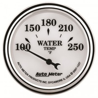 AUTOMETER GAUGE 2-1/16" WATER TEMPERATURE,100-250F,AIR-CORE,OLD-TYME WHITE II # 1237