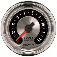 AUTOMETER GAUGE 2-1/16" BOOST/VAC,30 IN HG/15 PSI,STEPPER MOTOR,AMERICAN MUSCLE # 1258
