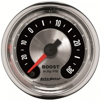 AUTOMETER GAUGE 2-1/16" BOOST/VAC,30 IN HG/30 PSI,STEPPER MOTOR,AMERICAN MUSCLE # 1259