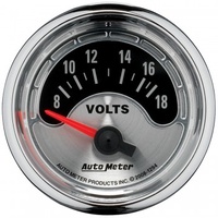AUTOMETER GAUGE 2-1/16" VOLTMETER,8-18V,AIR-CORE,AMERICAN MUSCLE # 1294