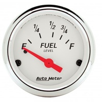 AUTOMETER GAUGE 2-1/16" FUEL LEVEL,73-10 ?,AIR-CORE,FORD,ARCTIC WHITE # 1316