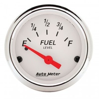 AUTOMETER GAUGE 2-1/16" FUEL LEVEL,0-30 ?,AIR-CORE,ARCTIC WHITE # 1318