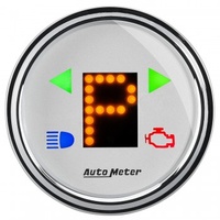 AUTOMETER GAUGE 2-1/16" PRNDL,P,R,N,D,L,OD,O,5,4,3,2,1,WHITE/CHROME # 1360