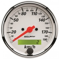 AUTOMETER GAUGE 3-1/8" SPEEDOMETER,0-190 KM/H,ELECTRIC,ARCTIC WHITE # 1388-M