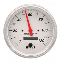 AUTOMETER GAUGE 5" SPEEDOMETER,0-120 MPH,ELECTRIC,ARCTIC WHITE # 1389