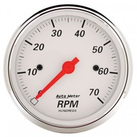 AUTOMETER GAUGE 3-1/8" IN-DASH TACHOMETER,0-7,000 RPM,ARCTIC WHITE # 1398